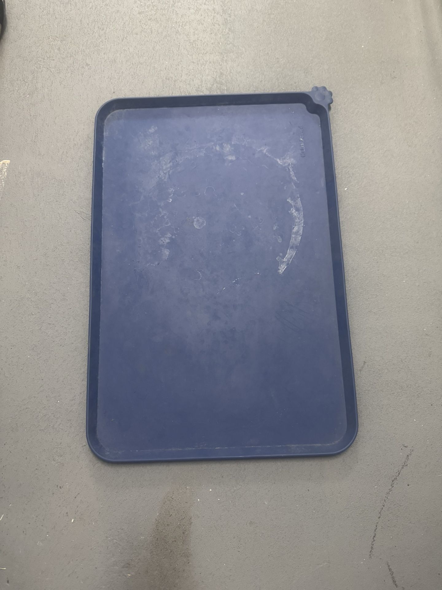 Large high sided silicone pet tray nonslip