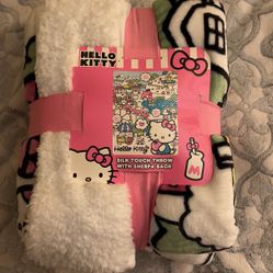 Hello kitty throw blanket