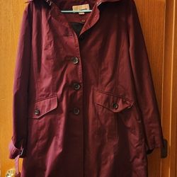 Michael Kors • Hooded Trench Coat Burgundy PL