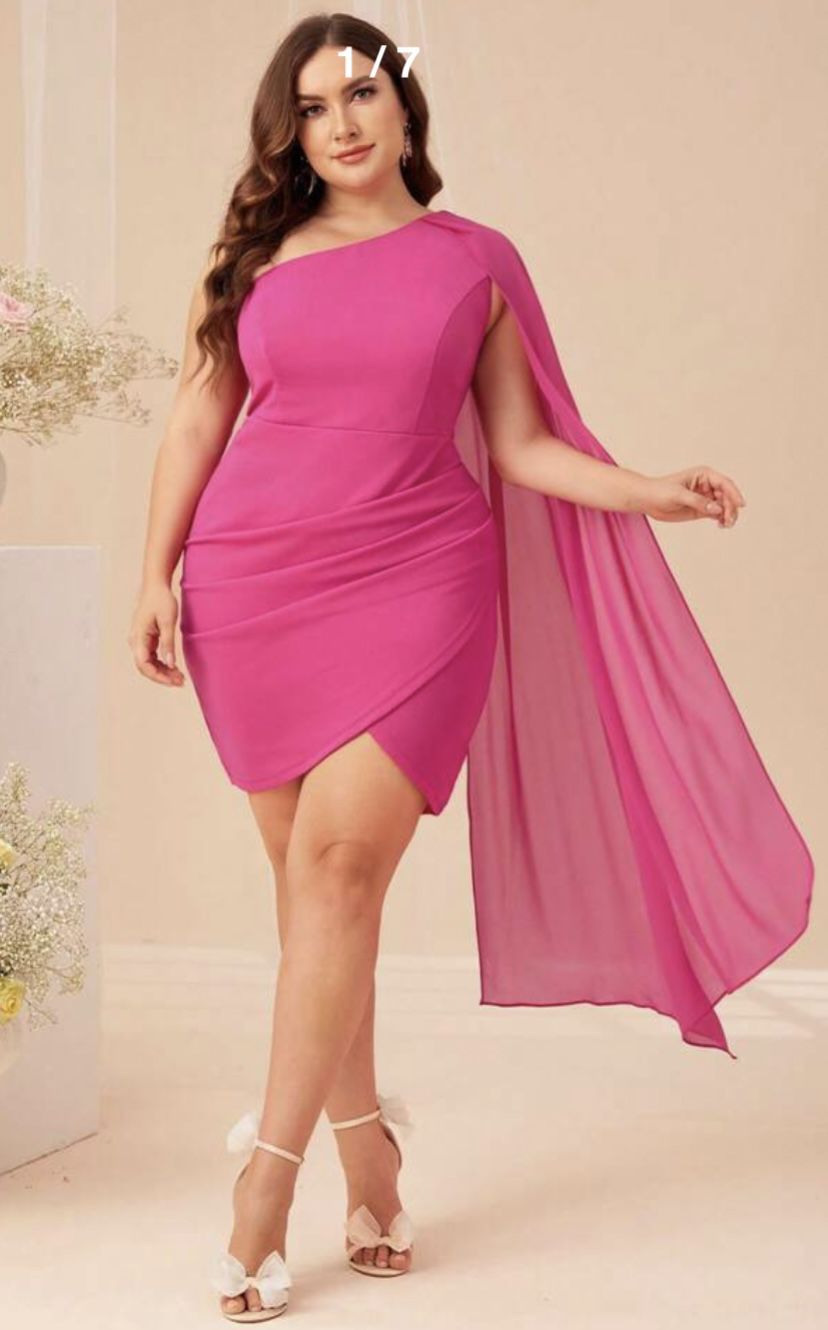  Sexy Pink Dress  1XL