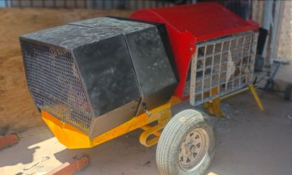 Towable Commercial Gas Mortar / Stucco Mixe