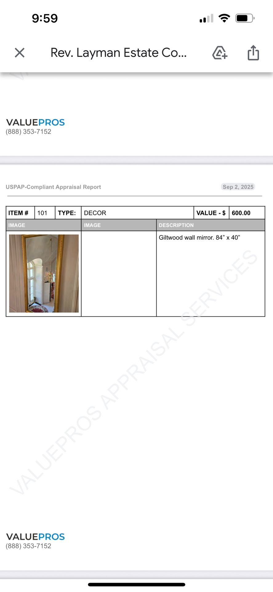 Giltwood Wall Mirror