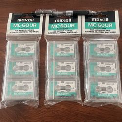 Maxell New MC-60UR Normal position Microcassette 3-Pack 60min -R Sealed