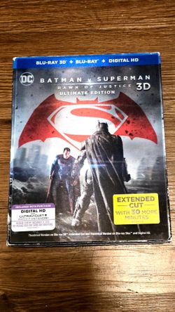 Batman v Superman Ultimate Edition 3D Blu-ray - Brand New Sealed (With Slipcover)