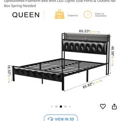 Queen Leather Bed Frame