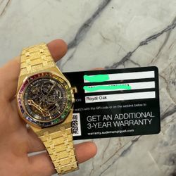 Royal Oak Frosted 18k Yellow Gold