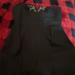 Strapless Black Mini Dress