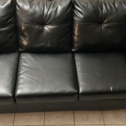 Black Leather Couch.
