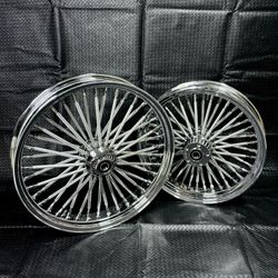 Harley Davidson Softail Wheel Set - CRYSTAL 40 Fat Spoke