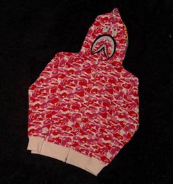 Bape Zip Up Hoodie(Pink)