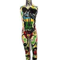 Peter Keil Full Size Manequin Painting Sculpture Abstract Neo Expressionist 59in