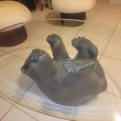Glass Top Bear Coffee Table