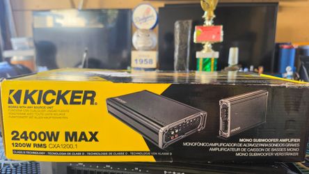 Kicker amplifier 2400w max 1200W rms