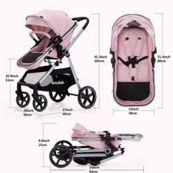 2-in-1 PINK STROLLER 