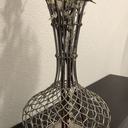 Large Vase With Silk Flowers. 