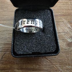 Strength Stainless Ring Size 9
