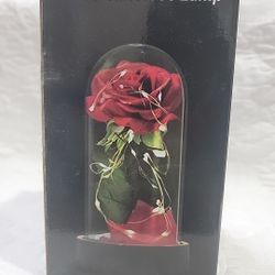 Red Silk Rose Lamp Light NEW With Box New
