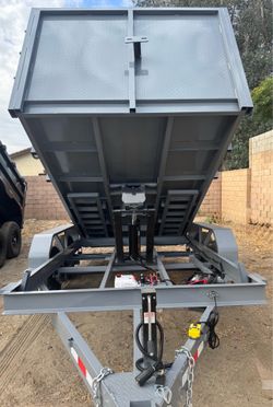 New 12ft Long SCISSOR LIFT Hydraulic Dump Trailer with Ramps 👍🏻