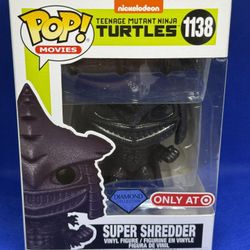Funko POP! Movies: TMNT Super Shredder #1138 Diamond Collection Target Exclusive HAS A RIP ON TOP OF BOX AS SEEN POINTED OUT IN PICTURE 