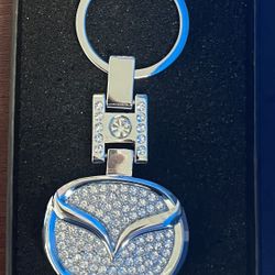 Mazda Crystal Dimond Double Sided Keychain 