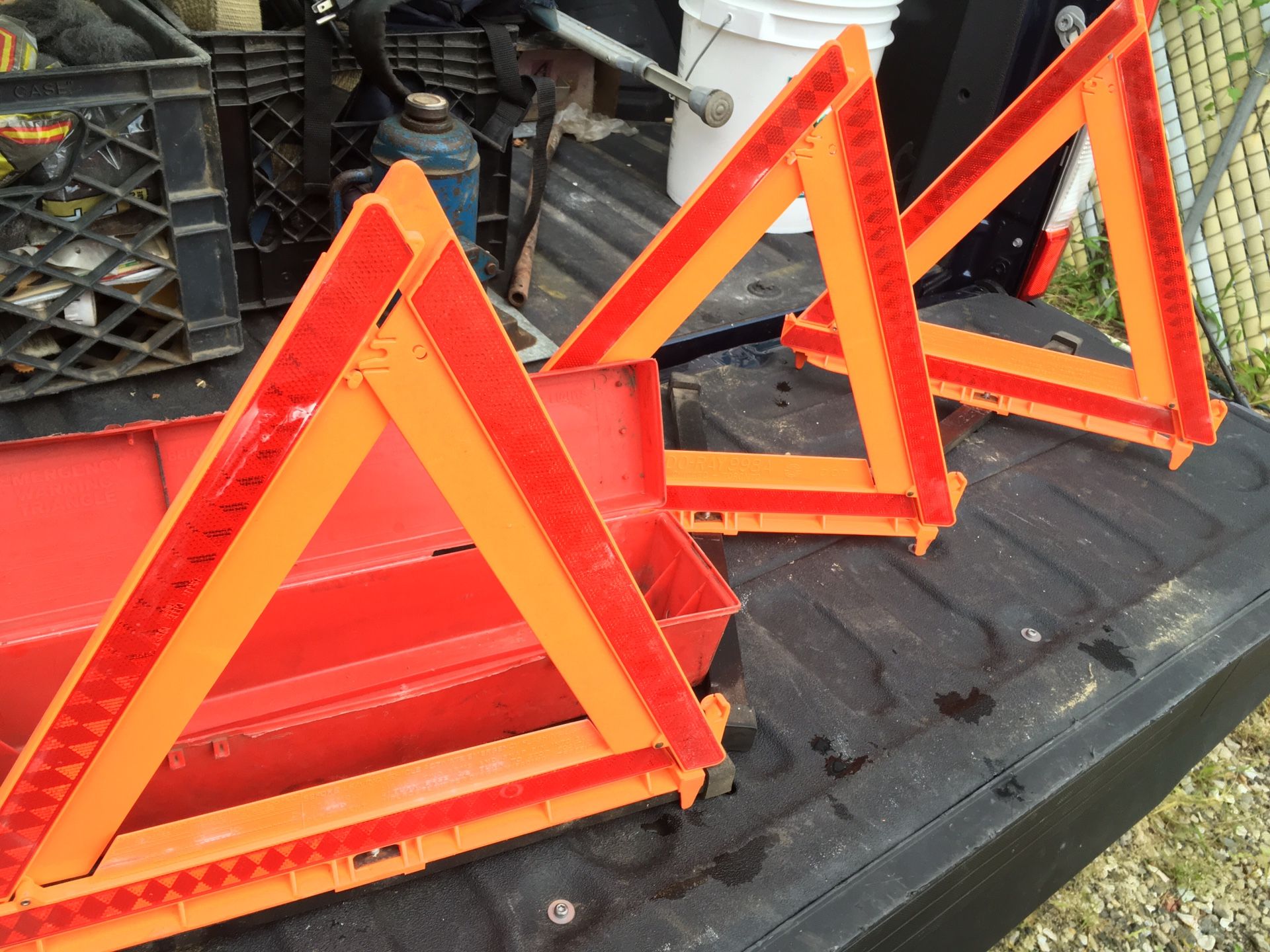 Emergency highway reflectors.