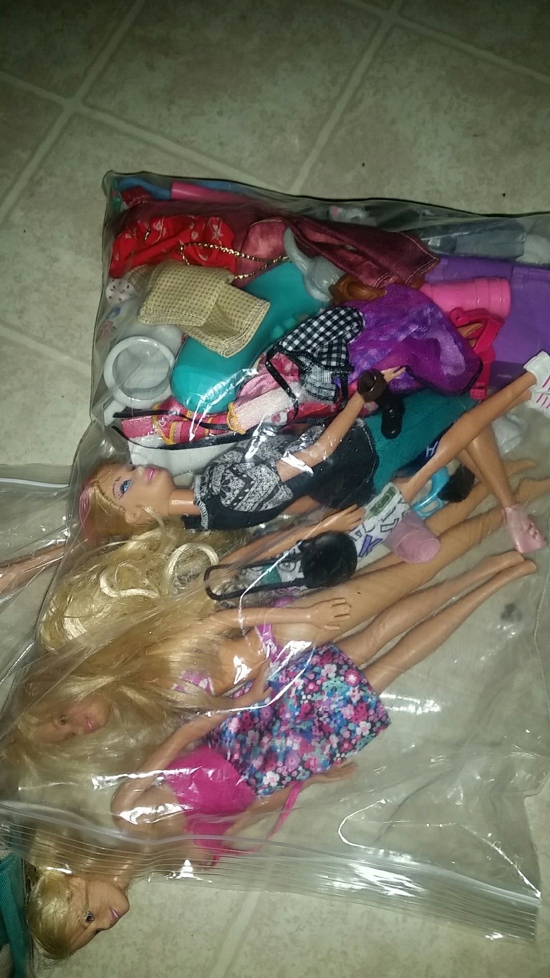 Barbies and accessories bundle $18