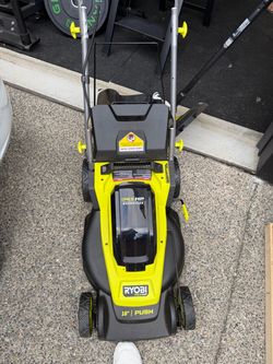 RYOBI 18V ONE+ Lawn Mower + Weed Eater + 2 Batteries/ 1 Charger Bundle – $250
