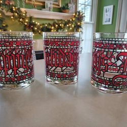 Vintage Holiday Glasses 