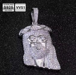 Moissanite Jesus Pendant 925 VVS