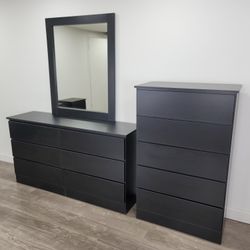 Brand New Dresser with Mirror and Chest / Cómoda con Espejo y Gavetero Nuevos a Estrenar...Fast Delivery 🚚 