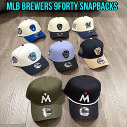MLB New Era Milwaukee Brewers 9forty A Frame SnapBack Hats 