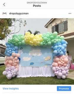Balloon garland backdrop event decor Ren tal only