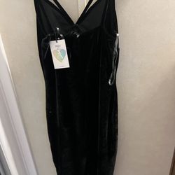 Black Velvet Dress Small