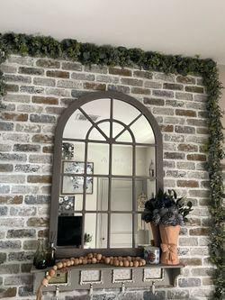 Extra Large Gray Window Mirror