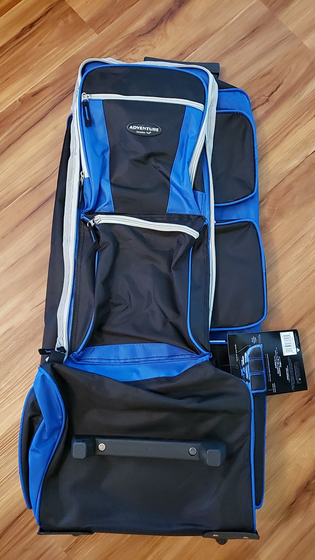 30" Adventure Travelers Club Rolling Duffle bag - New Unused