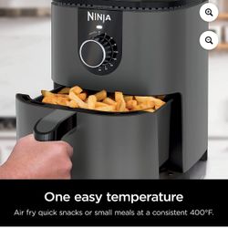 Ninja Mini 2 Qt Air Fryer w/ Quick Set Timer, Compact and Nonstick, AF080 Grey