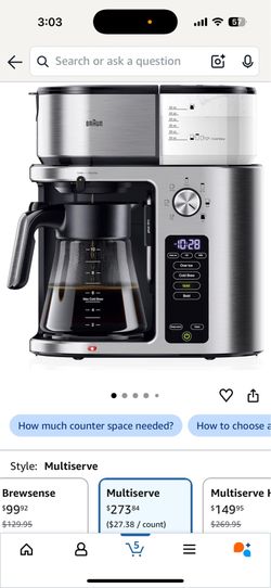 Brand New Braun MultiServe Coffee Maker – Never Used