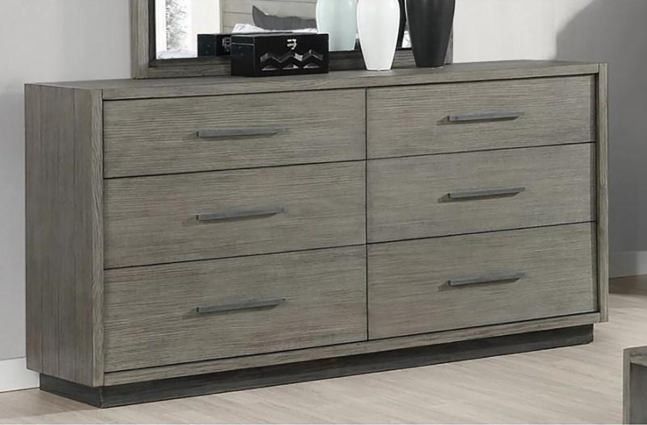 Coaster Derbyshire 6-Drawer Dresser in Grey Oak 223203