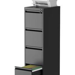 4 Drawer File Cabinet with Lock