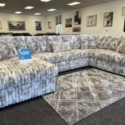 XL Corduroy Sofa Sectional Set - Free Delivery 