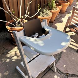 Stokke Tripp Trapp Baby High Chair with tray —White