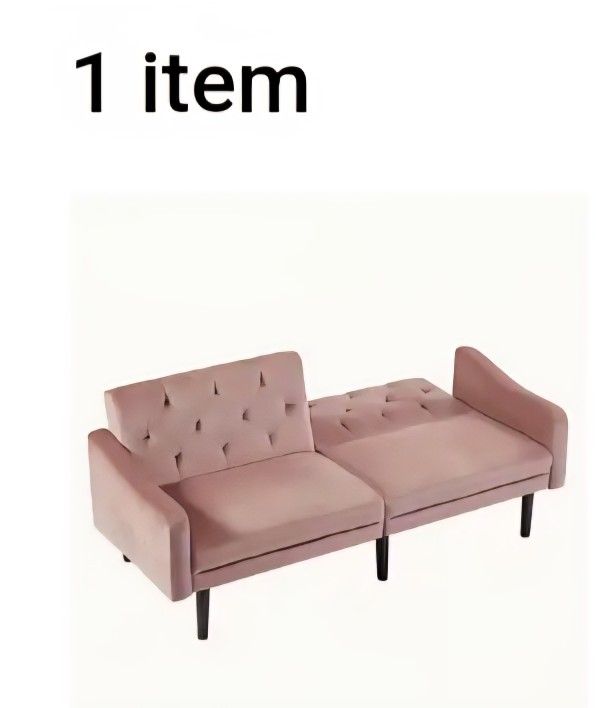 74" Futon Victorian Pink