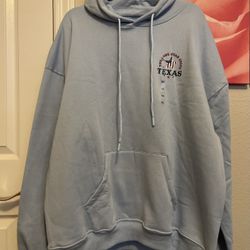 Plus Size unisex Texas Graphic Light Blue Hoodie pullover Sweatshirt sz XXL NEW