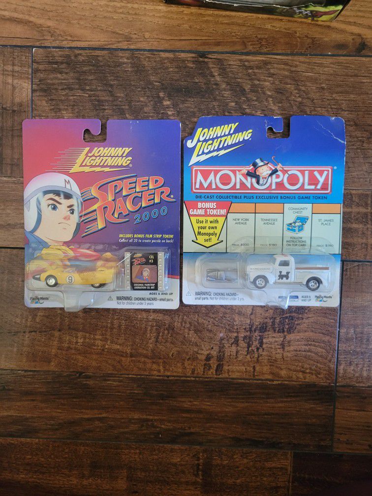 Johnny Lightning Hot Wheels Featuring Monopoly Game & Speed Racer.