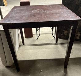 Dark Cherry Wood Table-Solid & Stylish