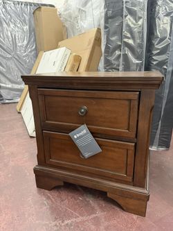 New Broyhill Estate Brown Cherry Nightstand And Matching Dresser  & NightStand