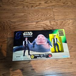 Star Wars Power of the Force Jabba the Hutt & Han Solo 1997 Kenner Special Edition Sealed