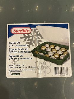 2 Sterilite Stackable Christmas Ornament Storage Cases 