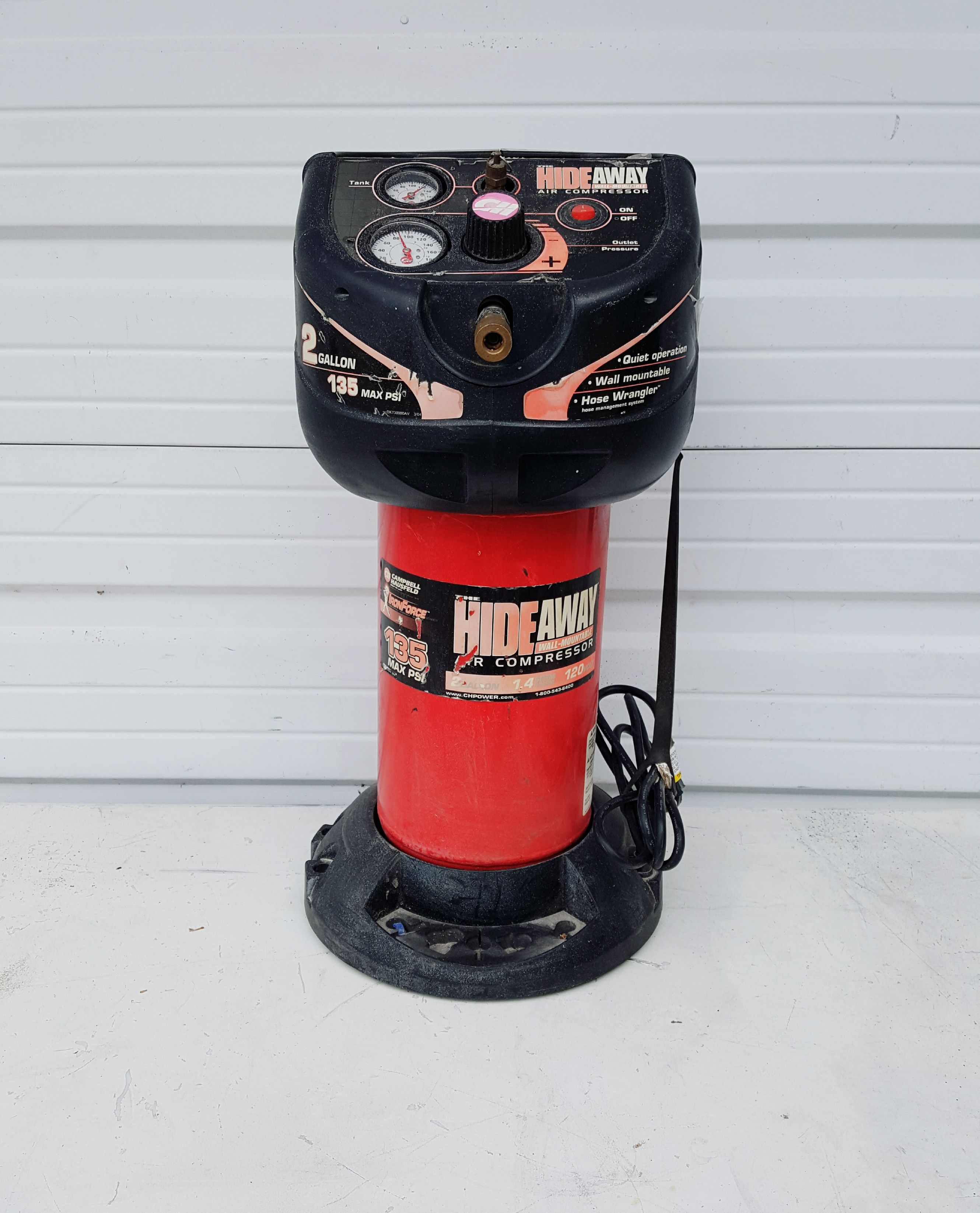Campbell Hausfeld Hide-Away 2gal. 135PSI Air Compressor