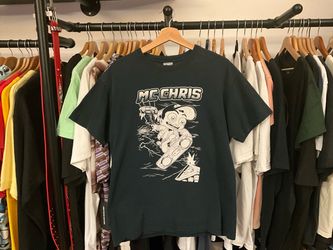Mc Chris Graphic Concert Tee Black Cartoon Shirt Size Medium